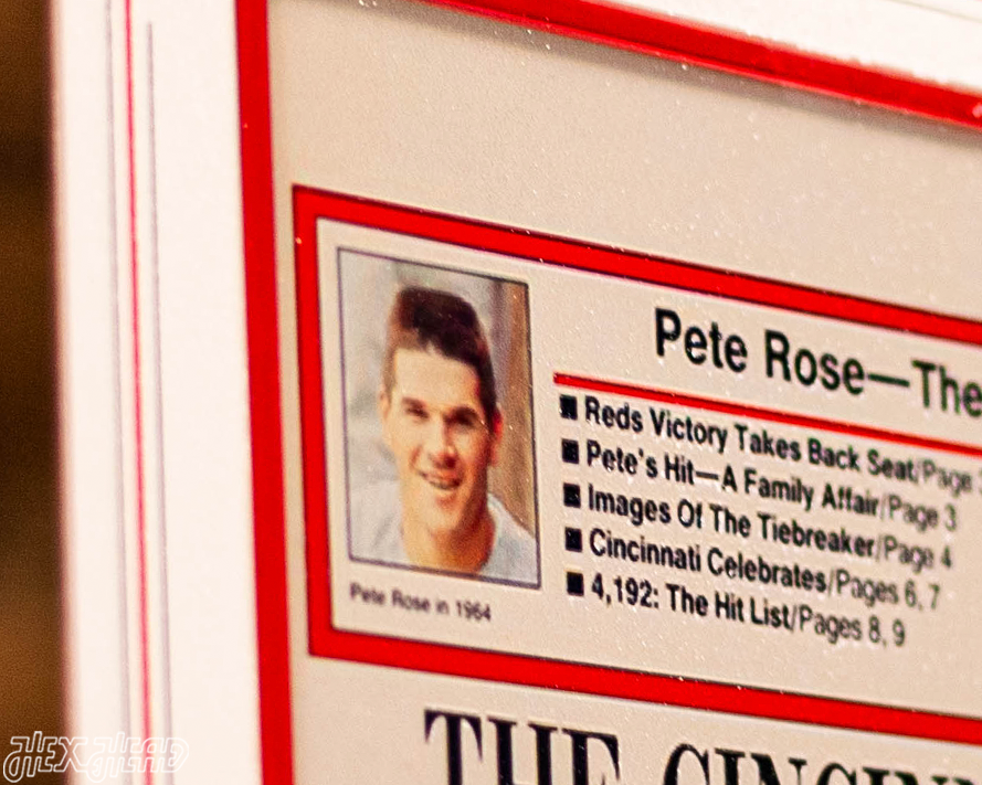 The Cincinnati Enquirer Pete Rose Hit Record Front Page - SEP 12, 1985