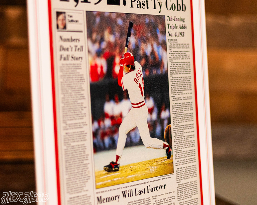 The Cincinnati Enquirer Pete Rose Hit Record Front Page - SEP 12, 1985