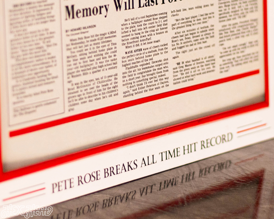 The Cincinnati Enquirer Pete Rose Hit Record Front Page - SEP 12, 1985