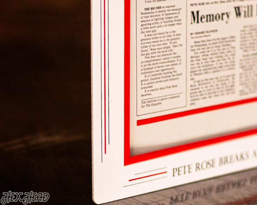 The Cincinnati Enquirer Pete Rose Hit Record Front Page - SEP 12, 1985