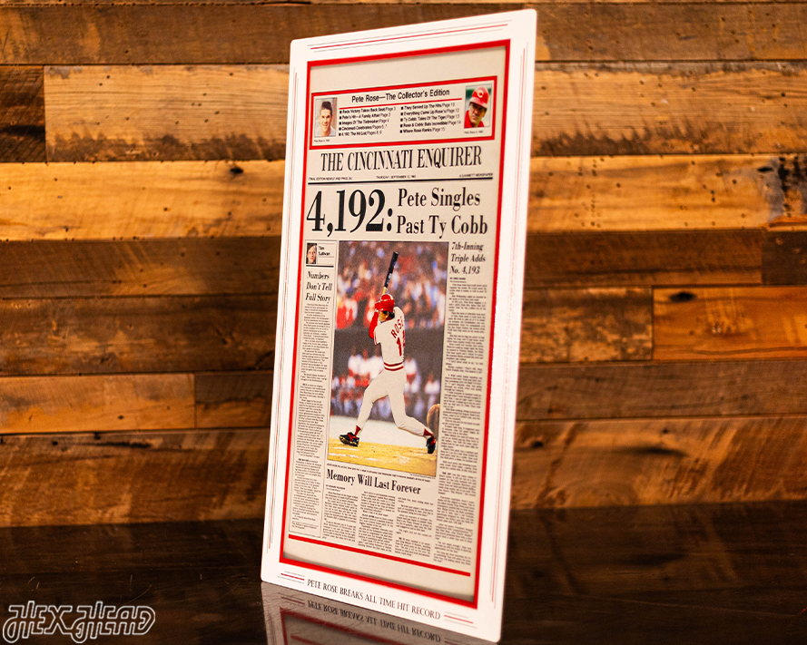 The Cincinnati Enquirer Pete Rose Hit Record Front Page - SEP 12, 1985