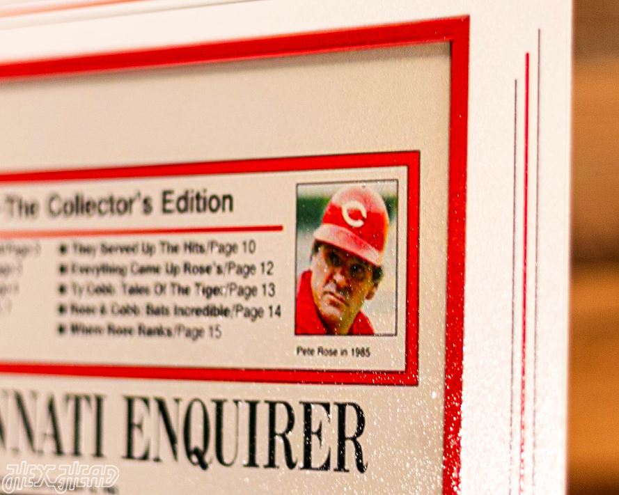 The Cincinnati Enquirer Pete Rose Hit Record Front Page - SEP 12, 1985