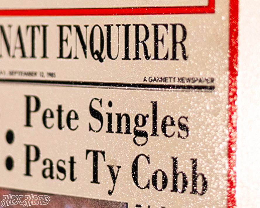 The Cincinnati Enquirer Pete Rose Hit Record Front Page - SEP 12, 1985