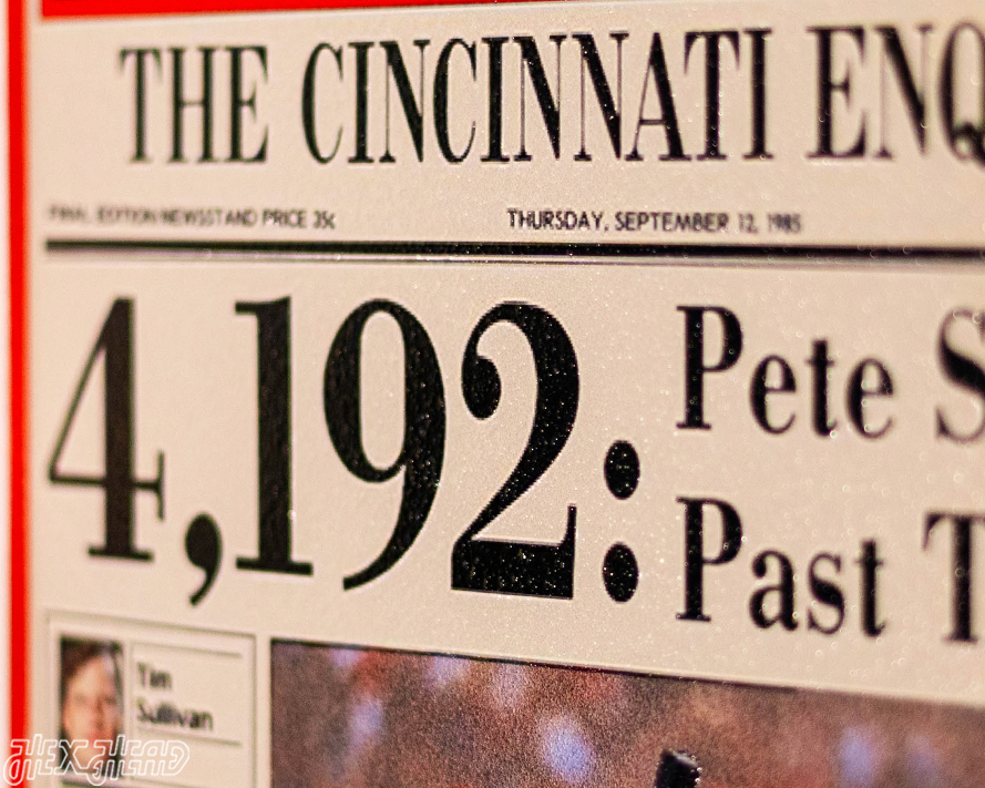 The Cincinnati Enquirer Pete Rose Hit Record Front Page - SEP 12, 1985