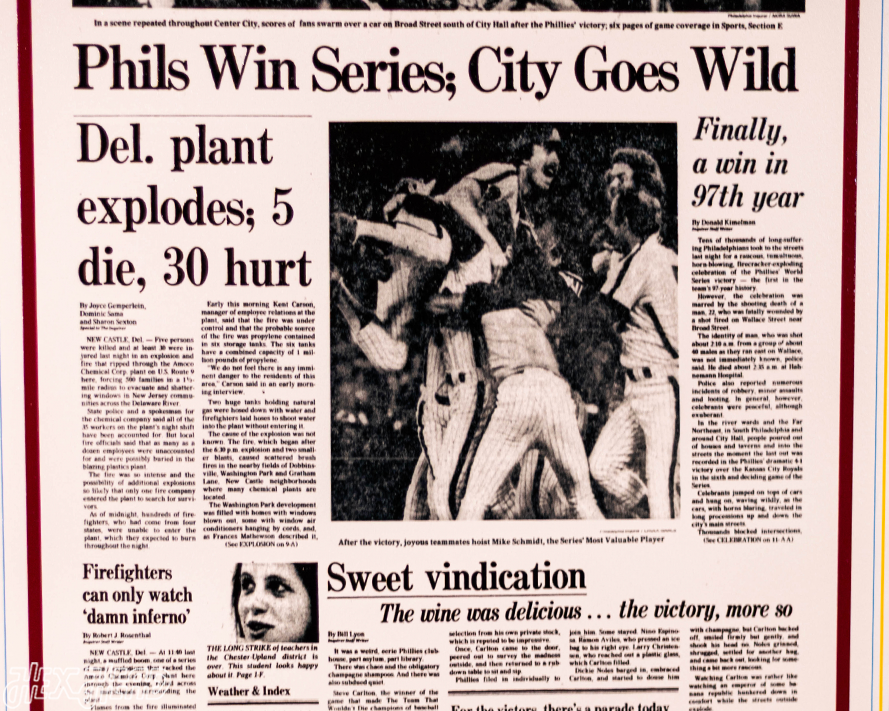 Philadelphia Inquirer Phillies 1980 WORLD SERIES Front Page - OCT 22, 1980