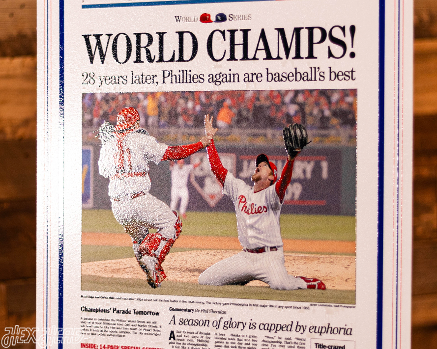 Philadelphia Inquirer Phillies 2008 WORLD SERIES Front Page - OCT 30, 2008