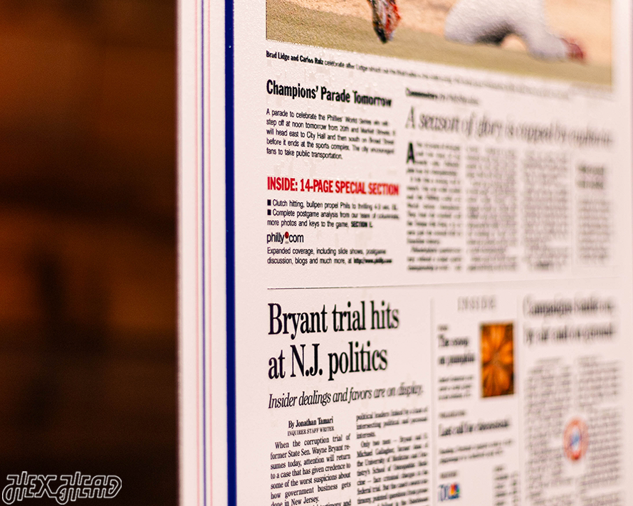 Philadelphia Inquirer Phillies 2008 WORLD SERIES Front Page - OCT 30, 2008