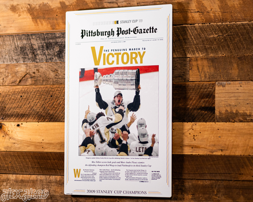 Pittsburgh Post-Gazette Penguins 2009 STANLEY CUP Front Page - JUNE 13, 2009