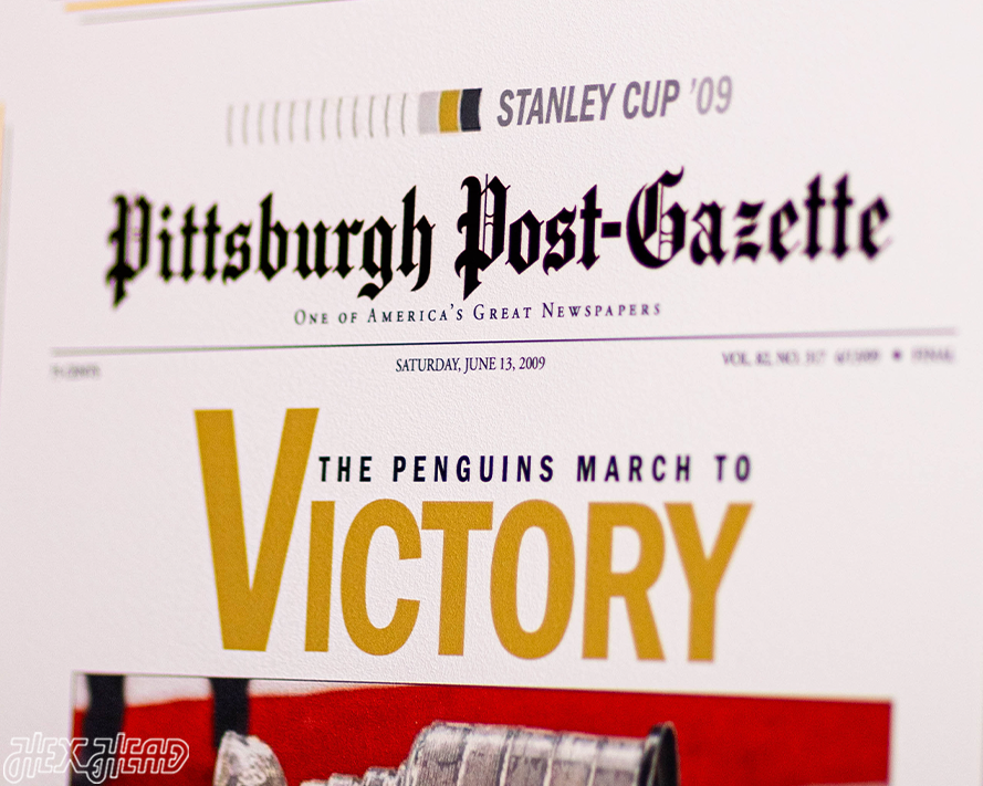 Pittsburgh Post-Gazette Penguins 2009 STANLEY CUP Front Page - JUNE 13, 2009