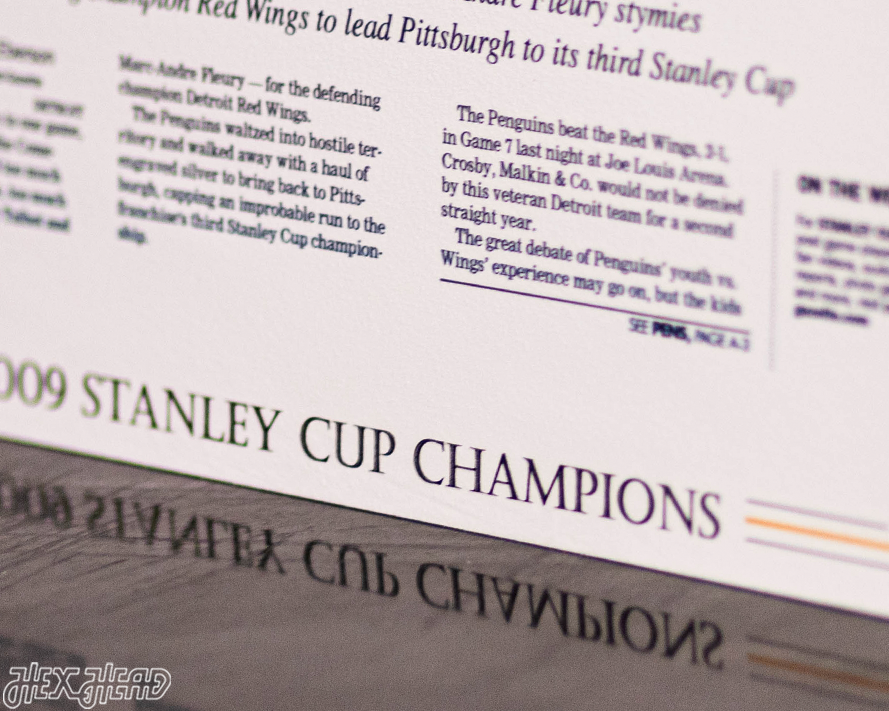 Pittsburgh Post-Gazette Penguins 2009 STANLEY CUP Front Page - JUNE 13, 2009