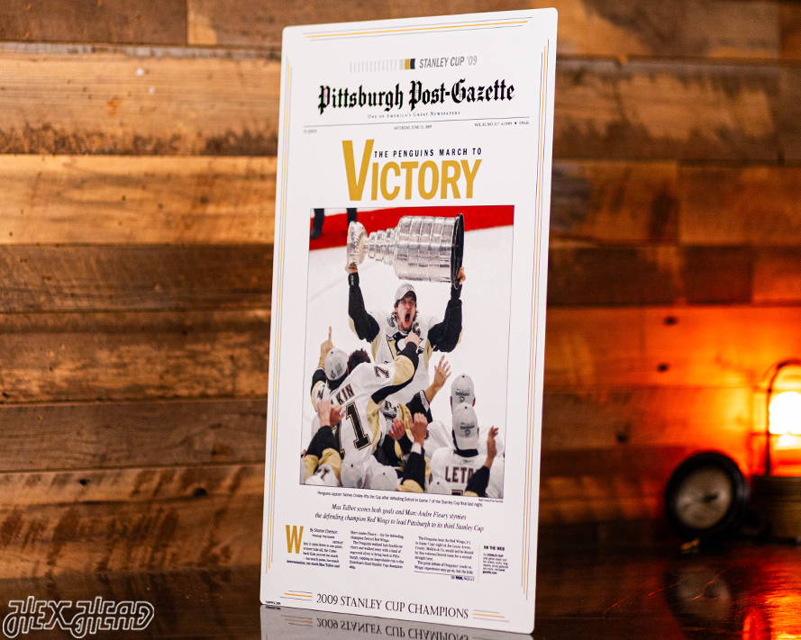 Pittsburgh Post-Gazette Penguins 2009 STANLEY CUP Front Page - JUNE 13, 2009