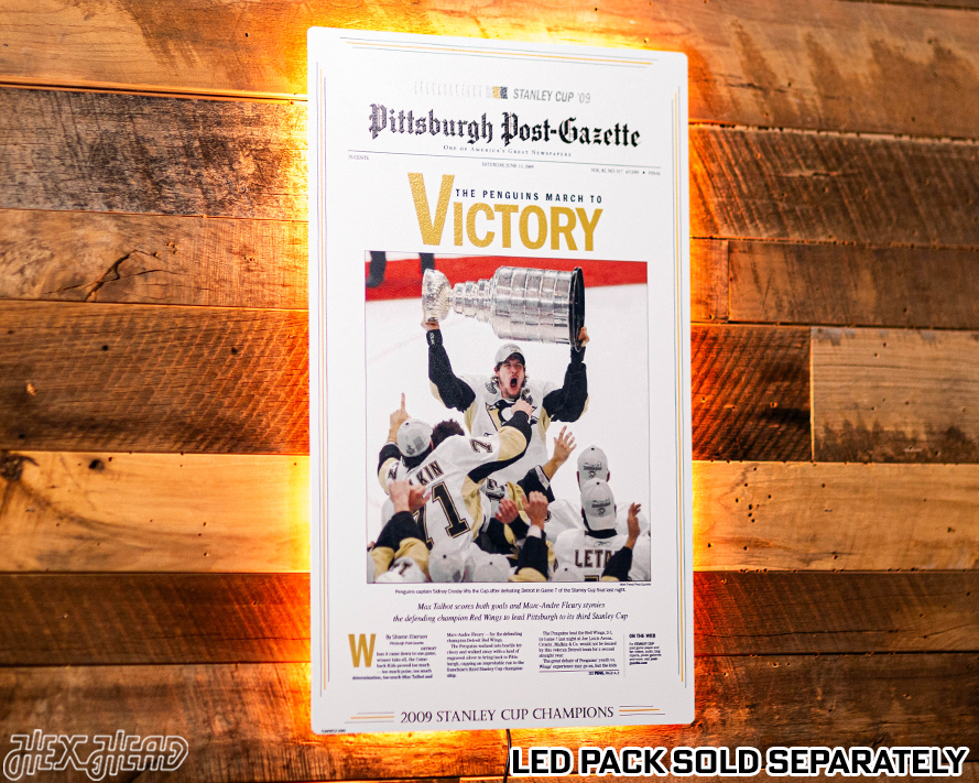 Pittsburgh Post-Gazette Penguins 2009 STANLEY CUP Front Page - JUNE 13, 2009