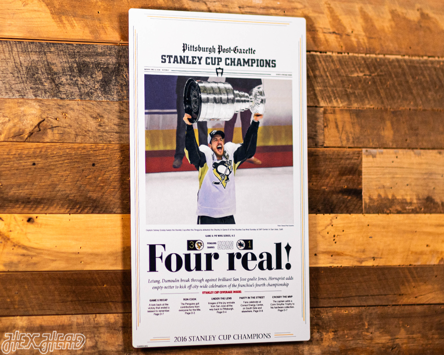 Pittsburgh Post-Gazette Penguins 2016 STANLEY CUP Front Page - JUNE 13, 2016