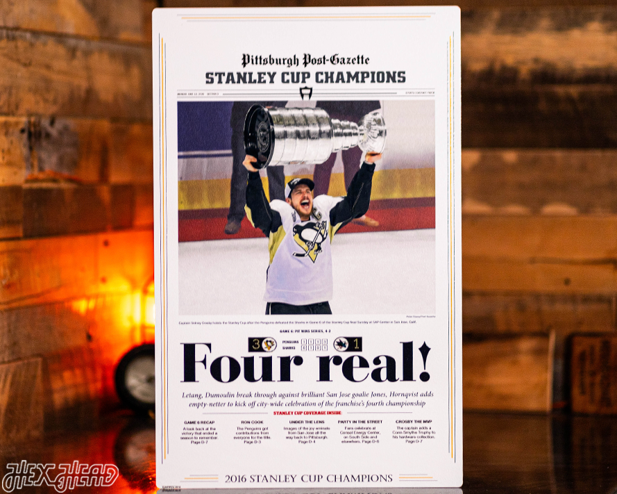 Pittsburgh Post-Gazette Penguins 2016 STANLEY CUP Front Page - JUNE 13, 2016