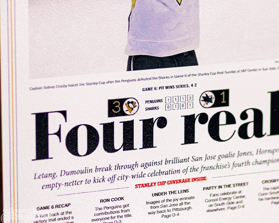 Pittsburgh Post-Gazette Penguins 2016 STANLEY CUP Front Page - JUNE 13, 2016