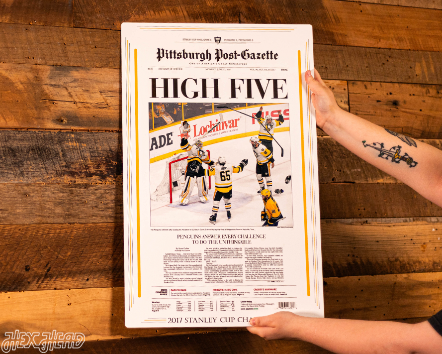 Pittsburgh Post-Gazette Penguins 2017 STANLEY CUP Front Page - JUNE 12, 2017