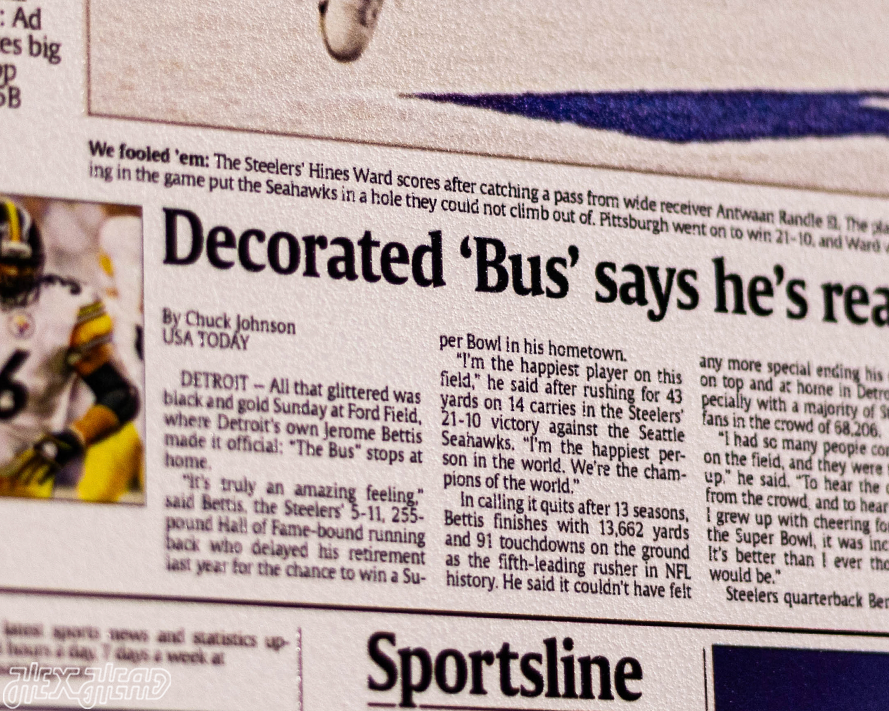 USA Today Pittsburgh Steelers 2006 Super Bowl Front Page - FEB 6, 2006