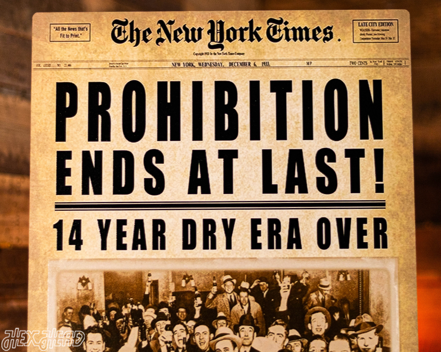 New York Times Prohibition Front Page - DEC 6, 1933