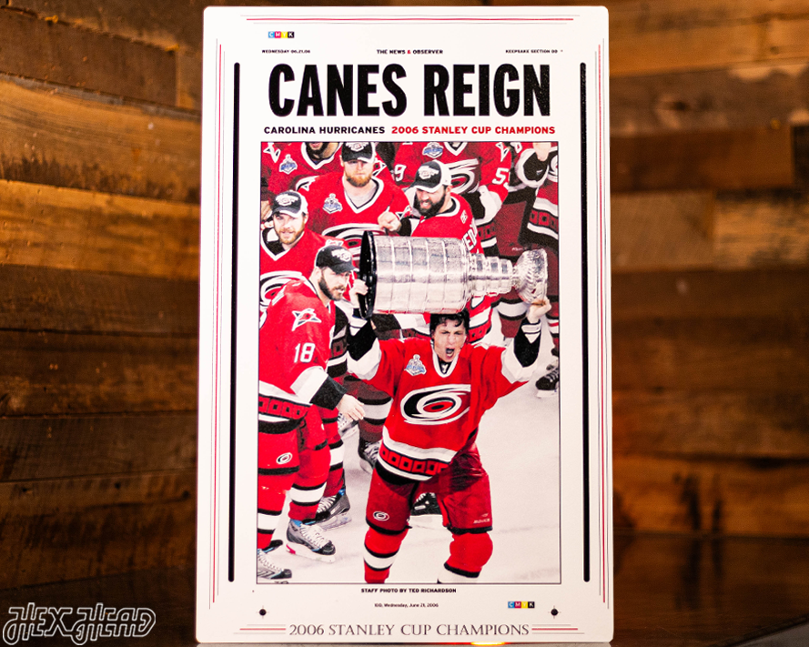 2006 Stanley Cup Front Page - JUNE 21, 2006 Metal Wall Art