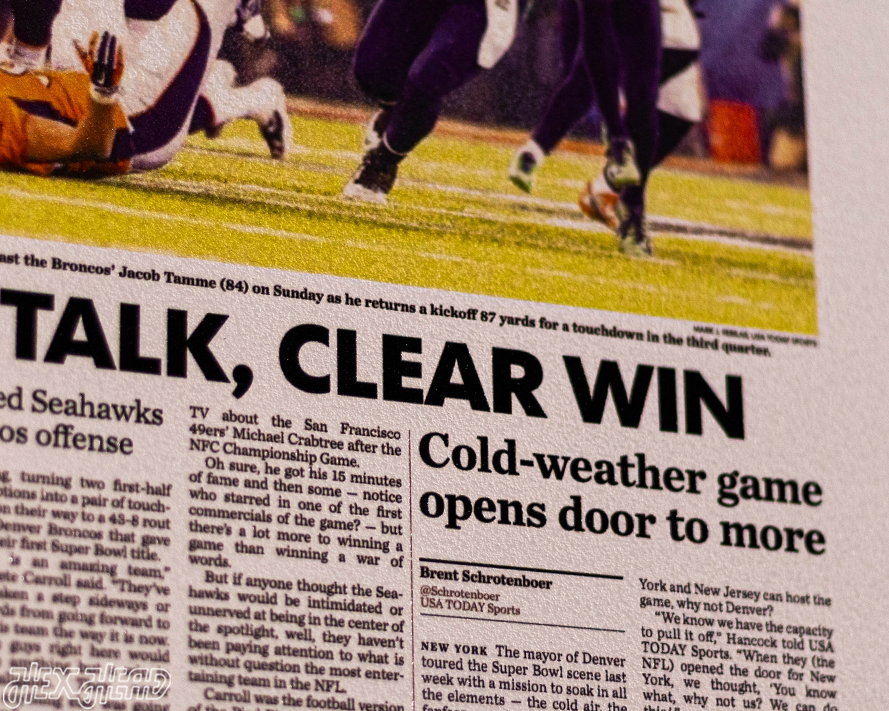 USA Today Seattle Seahawks 2014 Super Bowl Front Page - FEB 3, 2014