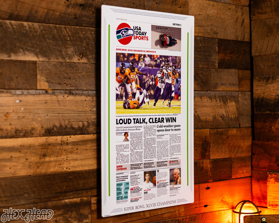 USA Today Seattle Seahawks 2014 Super Bowl Front Page - FEB 3, 2014