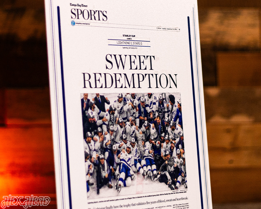 Tampa Bay Times Lightning 2020 STANLEY CUP Front Page - SEP 29, 2020