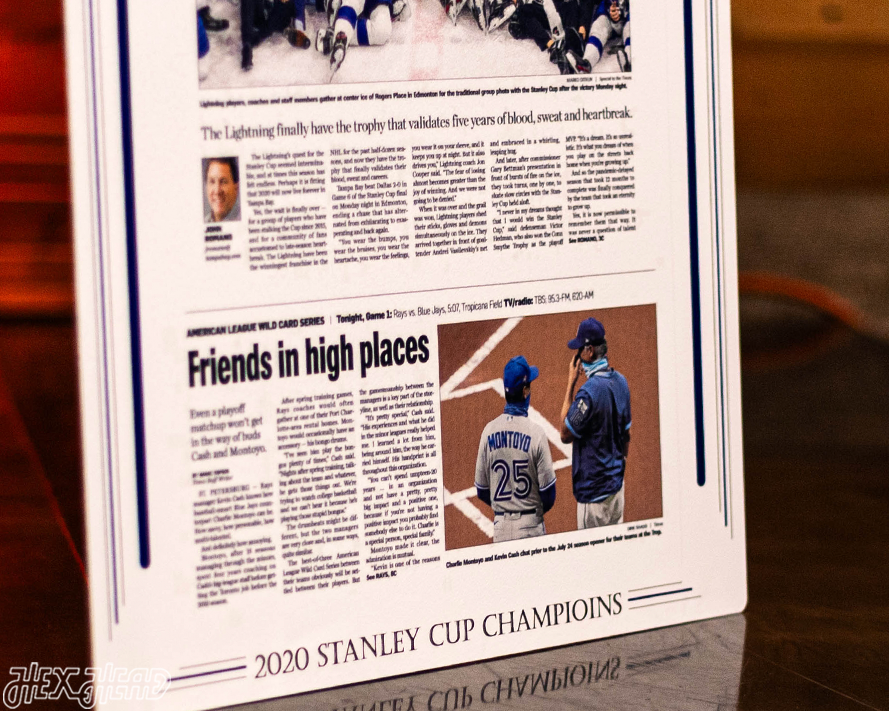 Tampa Bay Times Lightning 2020 STANLEY CUP Front Page - SEP 29, 2020