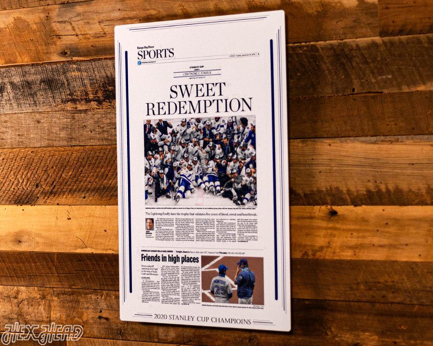 Tampa Bay Times Lightning 2020 STANLEY CUP Front Page - SEP 29, 2020