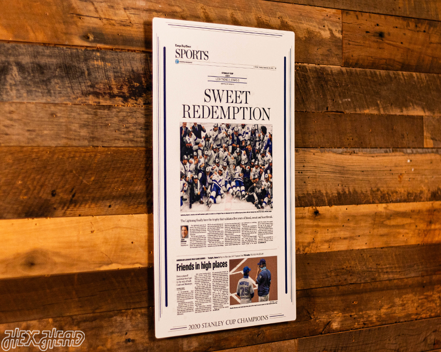 Tampa Bay Times Lightning 2020 STANLEY CUP Front Page - SEP 29, 2020