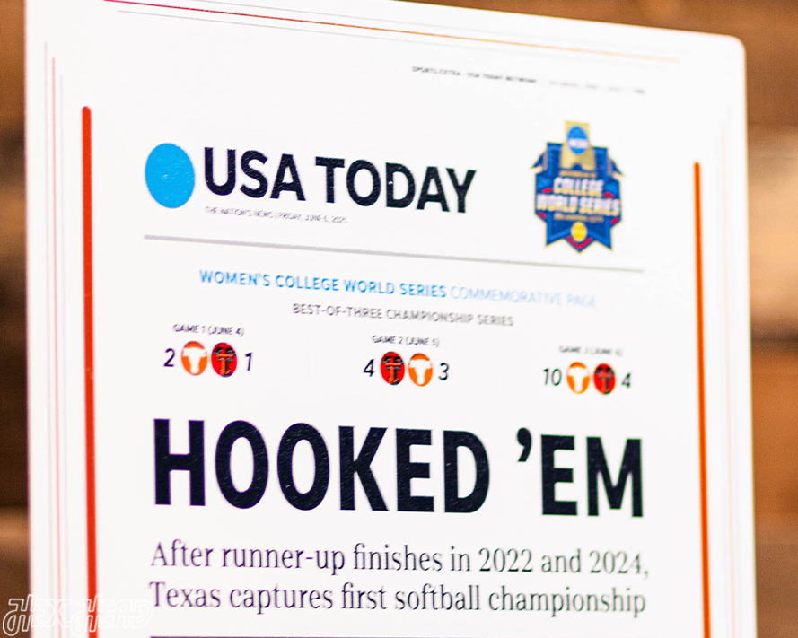 USA Today Longhorns 2025 Women's College World Series Front Page - JUNE 7, 2025