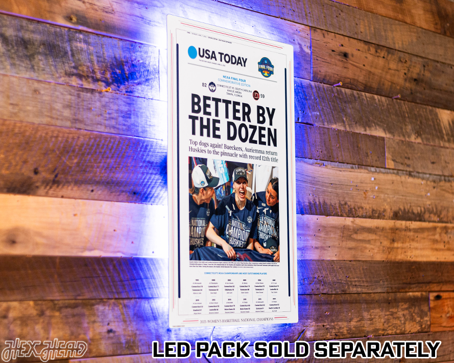 USA Today UCONN Huskies 2025 National Basketball Champions Front Page - April 7, 2025