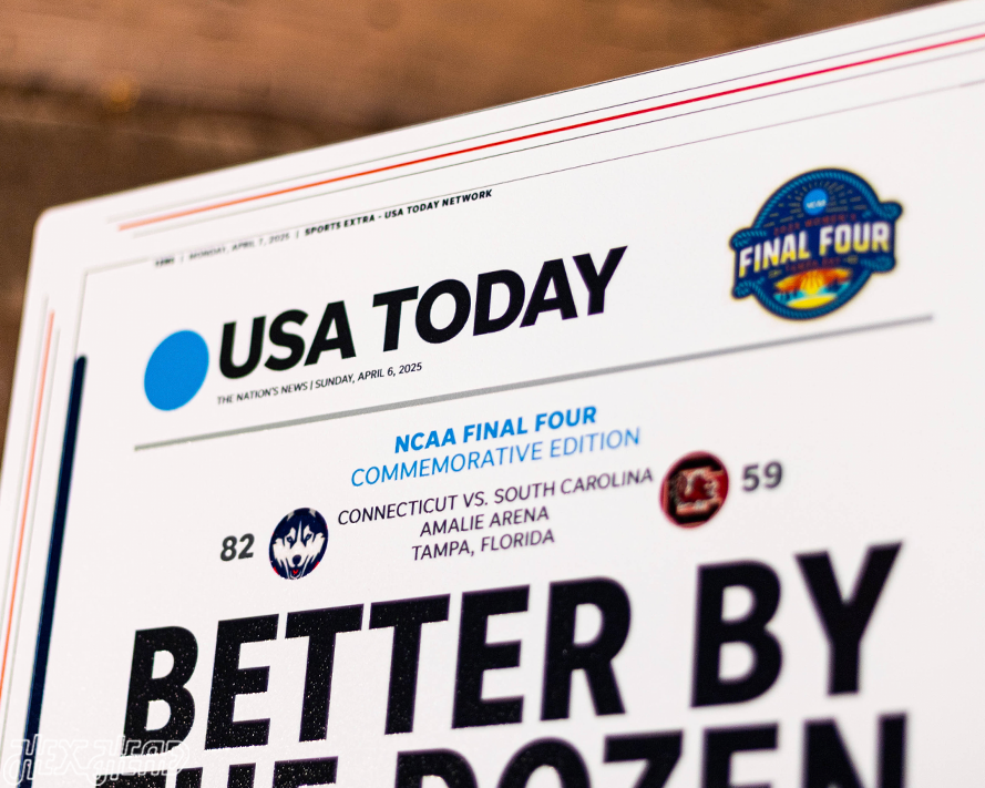 USA Today UCONN Huskies 2025 National Basketball Champions Front Page - April 7, 2025