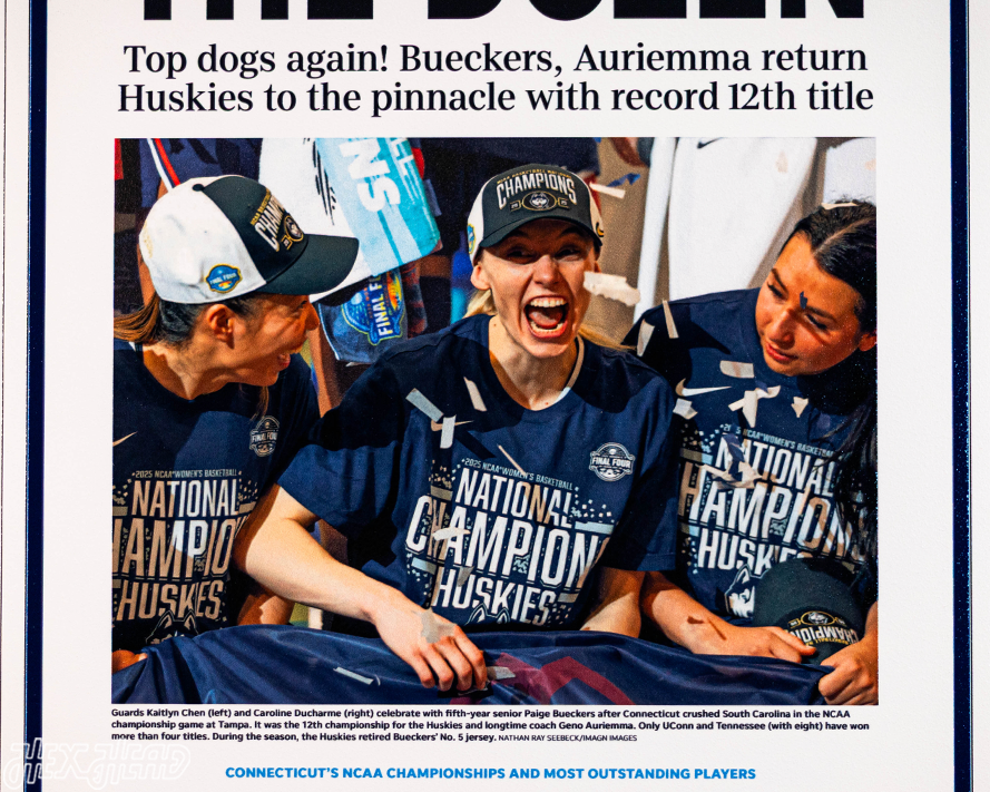 USA Today UCONN Huskies 2025 National Basketball Champions Front Page - April 7, 2025