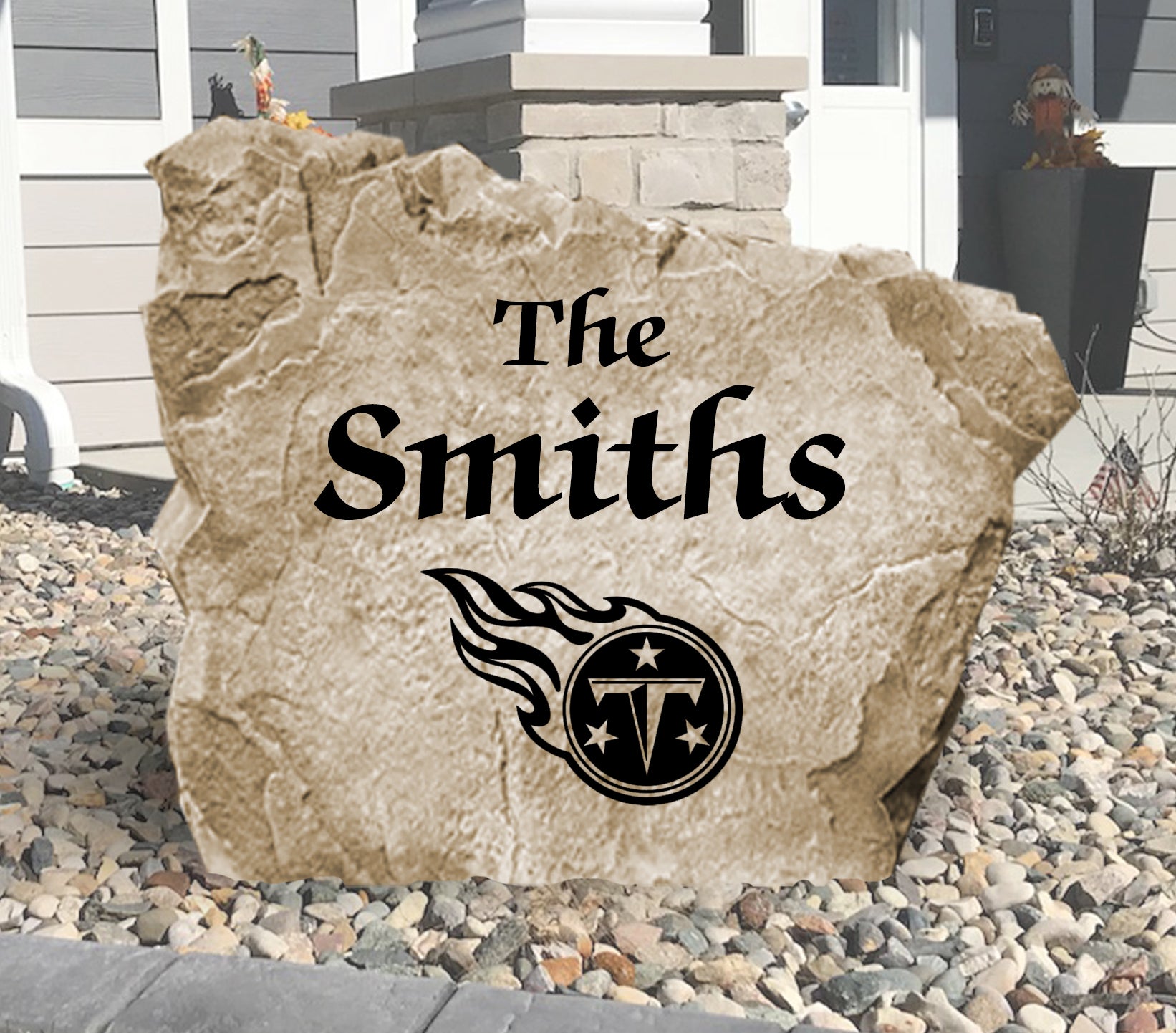 Tennessee Titans Design-A-Stone Landscape Art Family Name