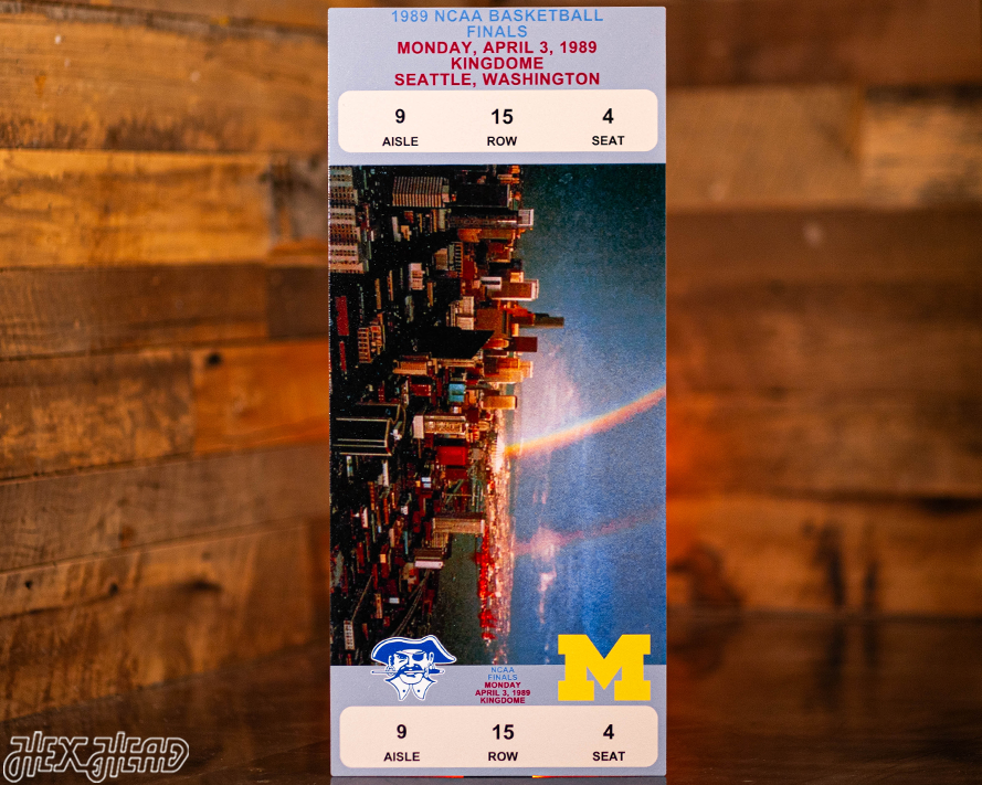 Michigan 1989 Ticket Stub Men's Basketball National Champions Metal Wall Art