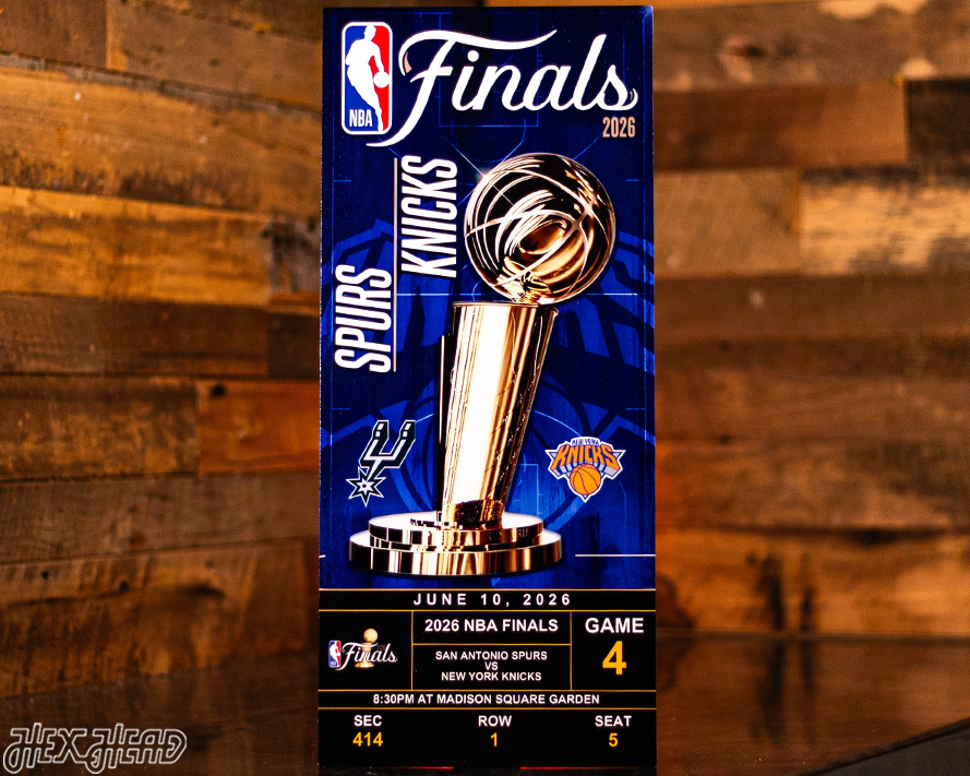New York Knicks GAME 4 2026 NBA Finals Ticket Stub Single Layer Metal Wall Art