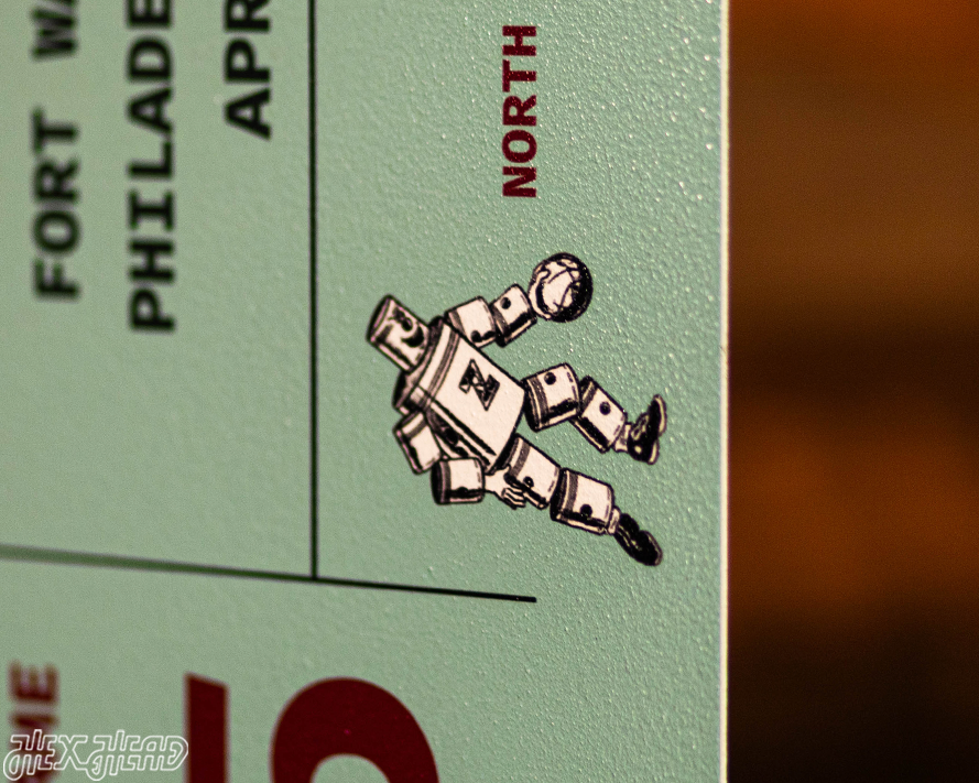 Philadelphia Warriors 1956 NBA Finals Ticket Stub Single Layer Metal Wall Art