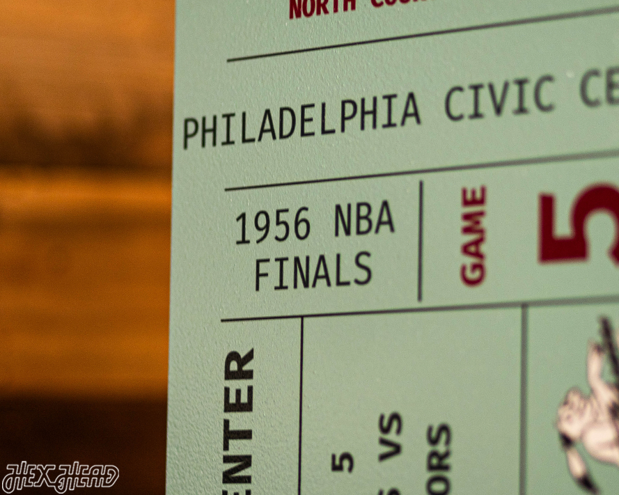 Philadelphia Warriors 1956 NBA Finals Ticket Stub Single Layer Metal Wall Art