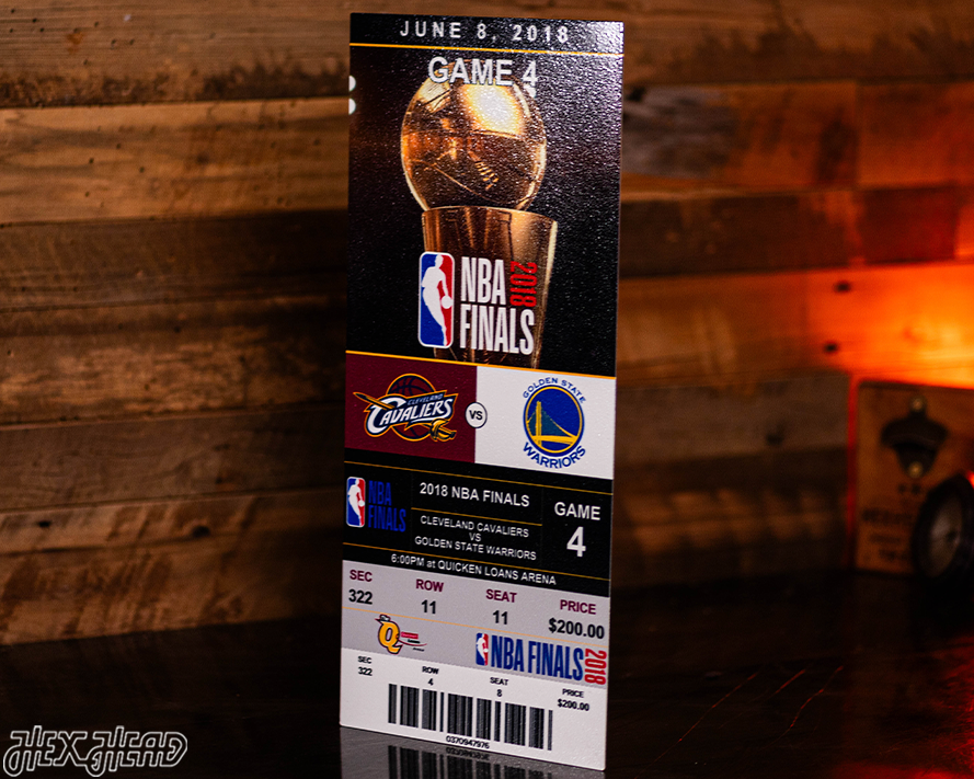 Golden State Warriors 2018 NBA Finals Ticket Stub Single Layer Metal Wall Art