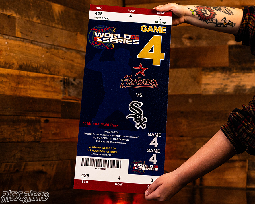 Chicago White Sox 2005 World Series Ticket Stub Single Layer Metal Wall Art