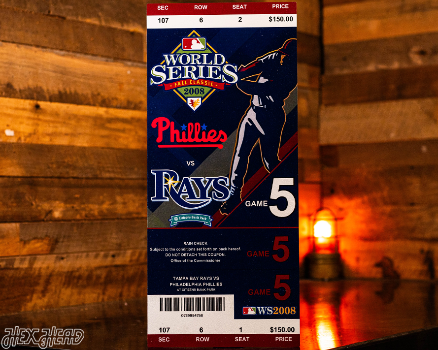 Philadelphia Phillies 2008 World Series Ticket Stub Single Layer Metal Wall Art