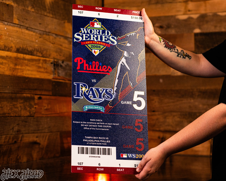 Philadelphia Phillies 2008 World Series Ticket Stub Single Layer Metal Wall Art