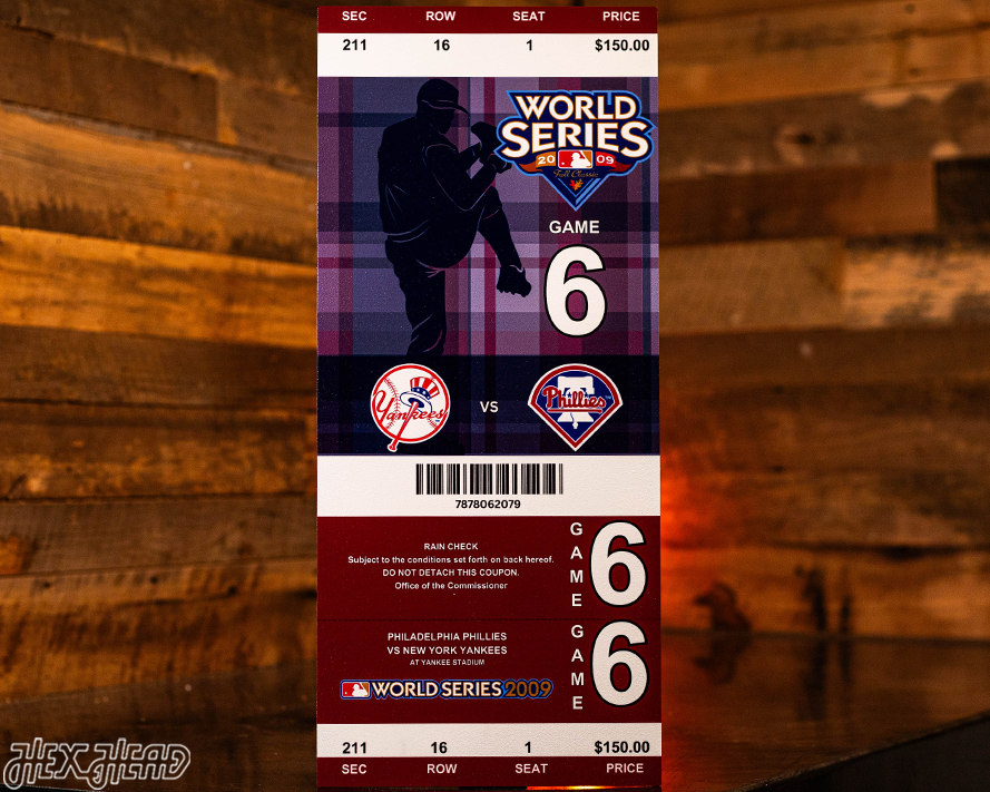New York Yankees 2009 World Series Ticket Stub Single Layer Metal Wall Art