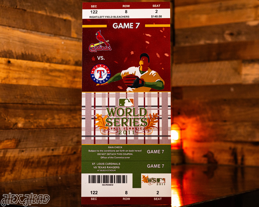 St. Louis Cardinals 2011 World Series Ticket Stub Single Layer Metal Wall Art