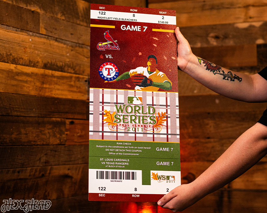 St. Louis Cardinals 2011 World Series Ticket Stub Single Layer Metal Wall Art