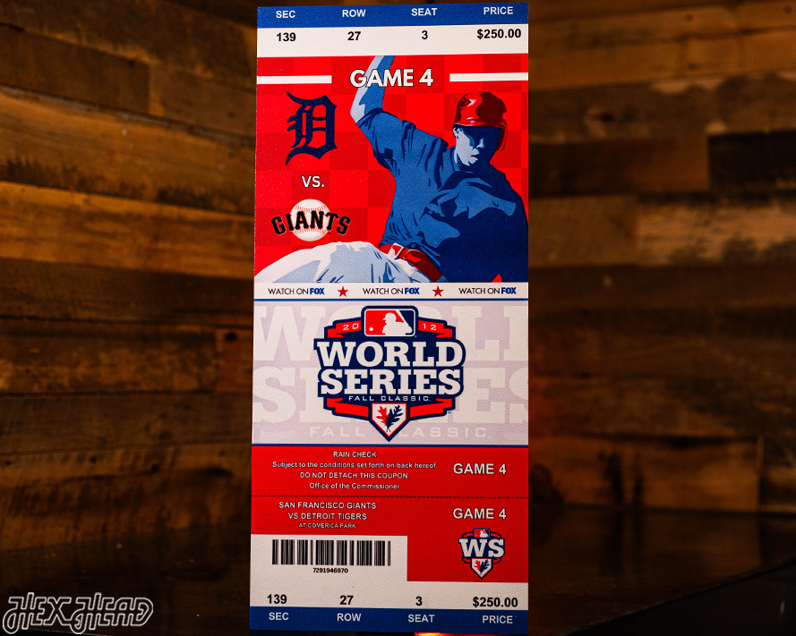 San Francisco Giants 2012 World Series Ticket Stub Single Layer Metal Wall Art