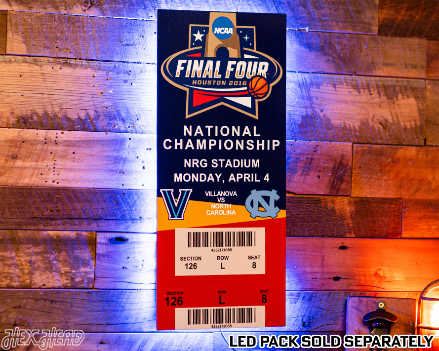 Villanova Wildcats 2016 National Basketball Championship Ticket Stub Single Layer Metal Wall Art