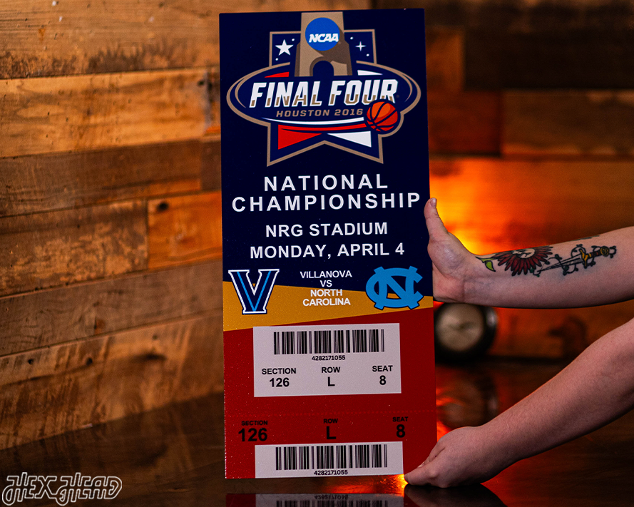 Villanova Wildcats 2016 National Basketball Championship Ticket Stub Single Layer Metal Wall Art