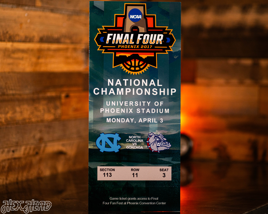 North Carolina Tar Heels 2017 National Basketball Championship Ticket Stub Single Layer Metal Wall Art
