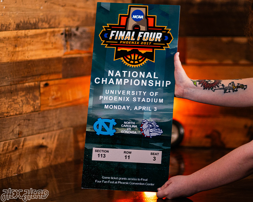 North Carolina Tar Heels 2017 National Basketball Championship Ticket Stub Single Layer Metal Wall Art